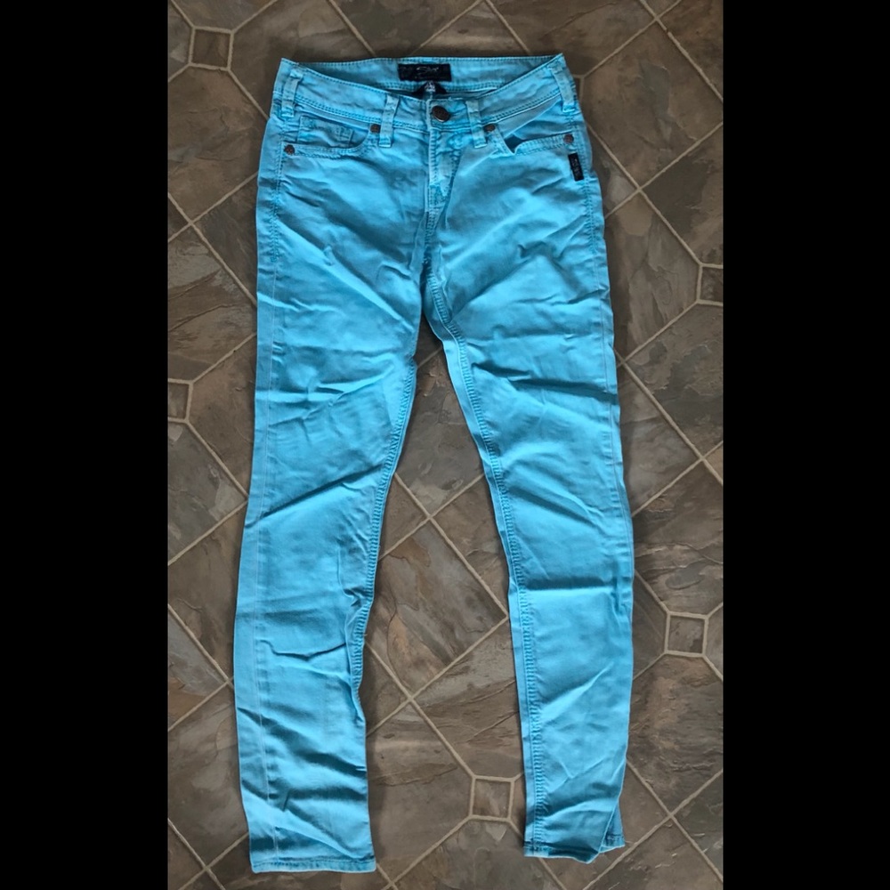 Silver Skinny Jeans
